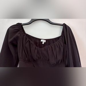 Better Be Black Cropped Long sleeve top